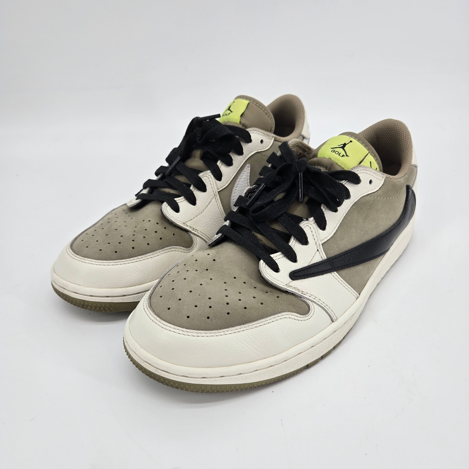Jordan 1 Low Golf Travis Scott Neutral Olive Cactus Jack No Box Laces Men 11